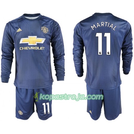 Billiga Fotbollströjor Manchester United MARTIAL 11 Barn Tredje tröja 2018/19 Långärmad